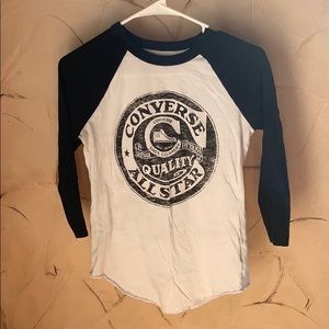 3 quarter sleeve length Converse baseball tee